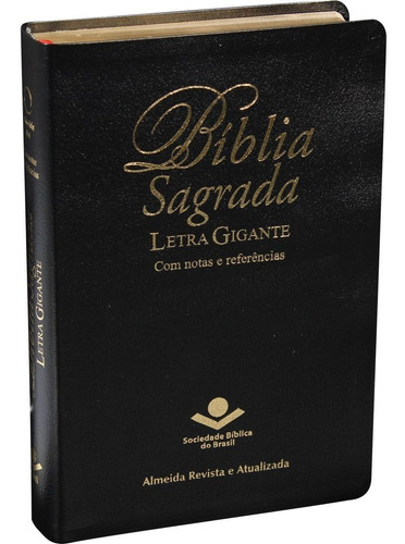 Bíblia Sagrada Gigante Couro Almeida Revista  Atualizada Ara