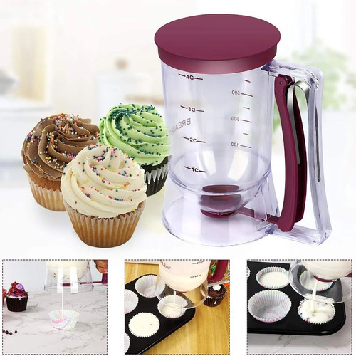 Funil Dispenser Massas Dosador Cupcake Panqueca Waffle 900ml