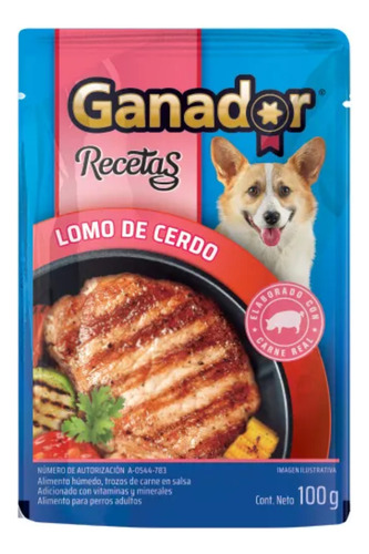 20 Sobres Ganador Recetas Para Perro Sabores Surtidos 100g