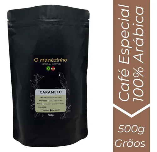 Café Especial Arábica Manézinho Caramelo Grão 500g Torrado