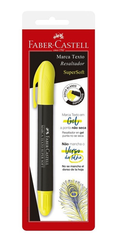 Marca Texto Em Gel Supersoft Faber Castell Amarelo 