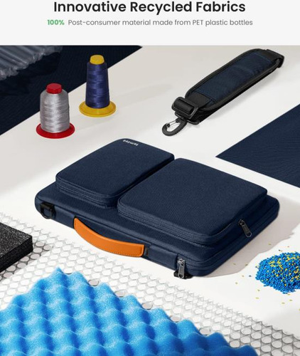 Bolso De Hombro Tomtoc 360° Protección Premium Para Portátil