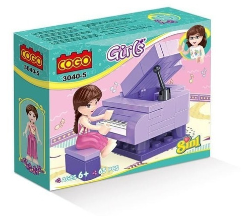 Bloques Cogo Girls Piano 65 Pcs Cod3040-5