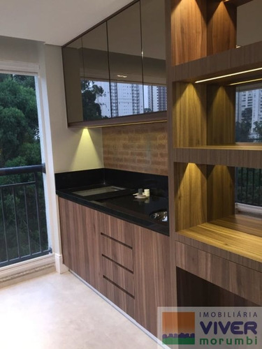 Imagem 12 de 15 de Belíssimo Apartamento 84m², 2 Quartos, 1 Suíte, 2 Vagas, Decorado E Semi Mobiliado -vila Andrade-sp - Nm4998