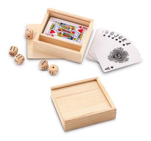 Set De Juegos Pelkat Cartaspoker Dados Estuche Juego De Mesa