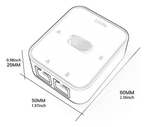 Gigabit Ethernet Splitter Dos Puertos Lan Hub Plug And