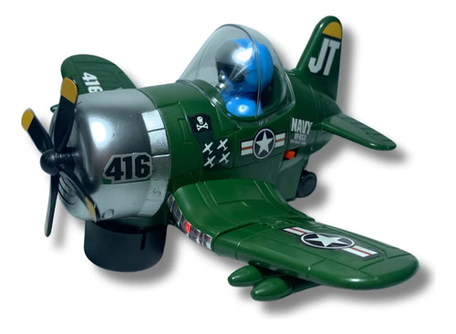 Avion Guerra Militar Infantil Luz Sonido Musica Combate Pila Avion Militar Varios