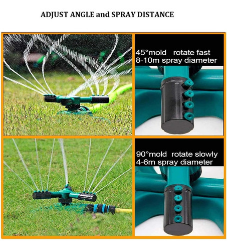 Aspersor De Riego Giratorio Automático De 360 Grados