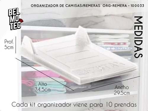 Organizadores Ropa Viaje Organizar Remeras Camisas Apiladas