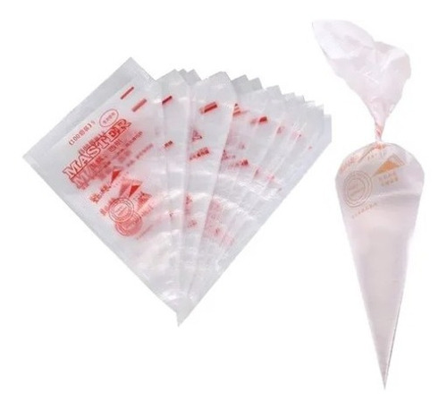 Imagen 6 de 8 de 100pzs Manga Pastelera 31 Cm Plastico Desechable Reposteria