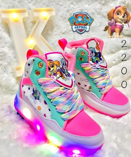 Zapatos Deportivos Niñas Bota Con Luces Minnie Mouse Tenis