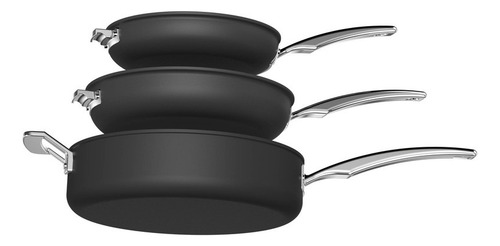 Bateria Cuisinart Smartnest 11 Pzs Aluminio Anodizado Color Negro