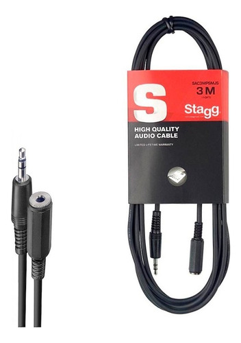 Alargue Cable Auricular Mini Plug Macho - Hembra 3 Mts Stagg