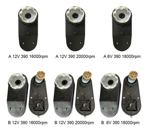 Motor De Reemplazo De Caja De Cambios Eléctrica 6v/12v Rs390