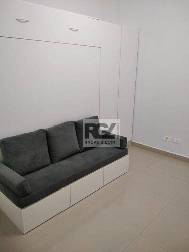 Imagem 7 de 25 de Kitnet Com 1 Dormitório À Venda, 25 M² Por R$ 210.000,00 - José Menino - Santos/sp - Kn0137