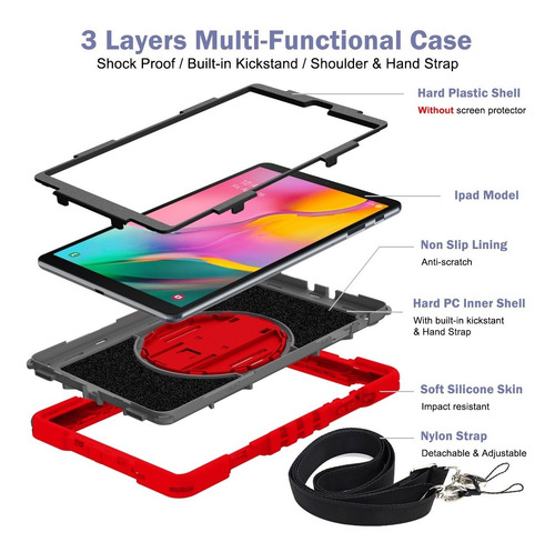 Imagen 5 de 9 de Funda Tablet Para Samsung Tab A 10.1 (2019) Sm-t510 Sm-t515