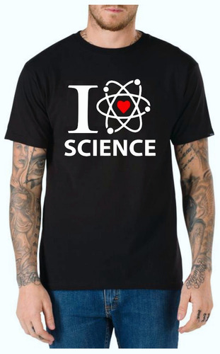 Remera I Love Science Amo Ciencia Series/comic - Full Vinil