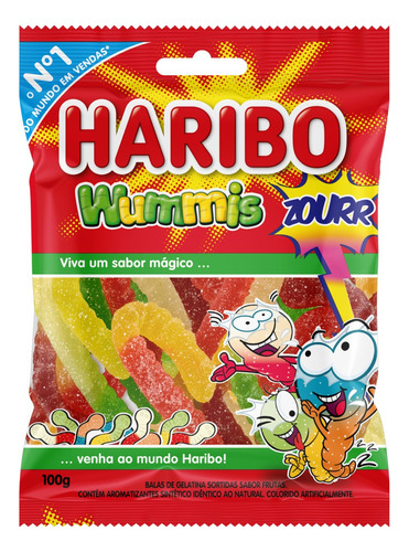 Bala Haribo Wummis frutas ácidas 100 g 