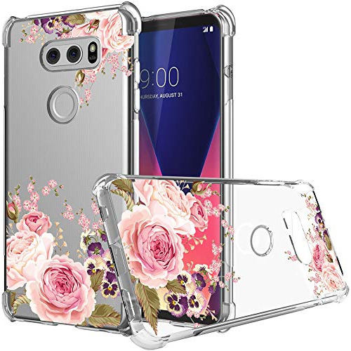 Funda Para LG V30 V30 Plus V35 V35 Thinq Rose Flower Delgada