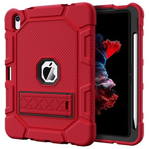 Funda Para iPad 10ma Generacion 10.9 2022 Rojo Negro