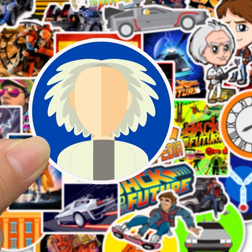 50 Stickers Volver Al Futuro Marty Mcfly Doc Browm Pegatinas