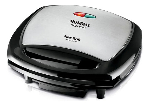 Sanduicheira Max Grill G-07 1200w Preta E Inox Mondial 110v