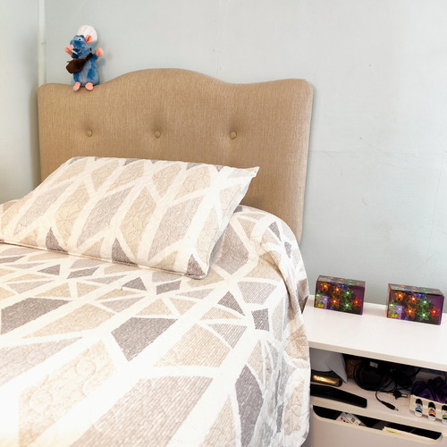 Respaldo Cama Corona Cuadro 1.5 Plazas Con Soporte