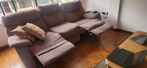 Sillón Sofa Reclinable De 3 Puestos, Se Reclinan 2