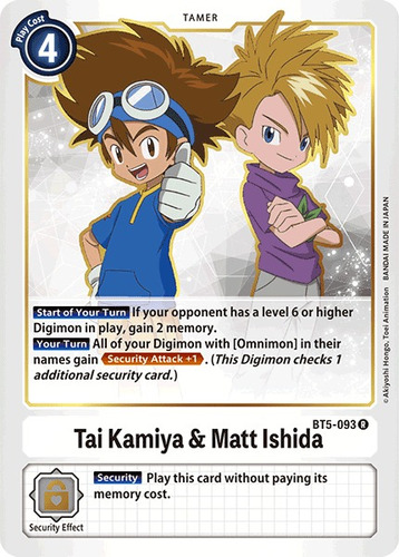 Tai Kamiya & Matt Ishida  - Bt5-093 - Rare