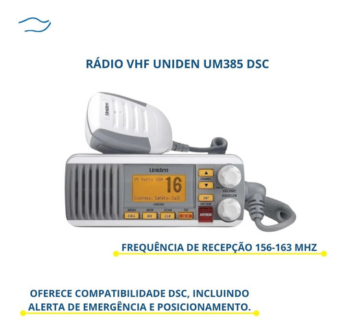 Radio Vhf Uniden Solara D Um385 Mod Fixo - Pronta Entrega