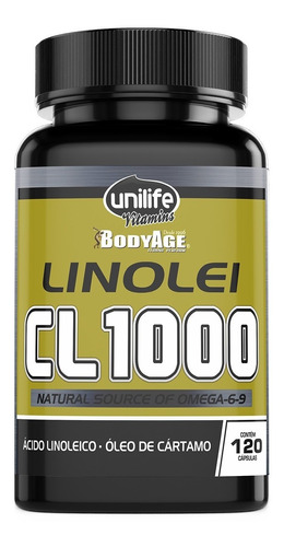 Ácido Linoleico Cla Linolei Cl 1000 Unilife 100 C 1200mg