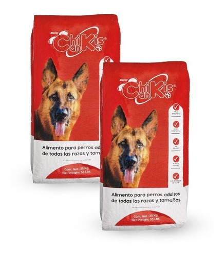 Croqueta Chikiscan 25kg Alimento Para Perros Adultos 