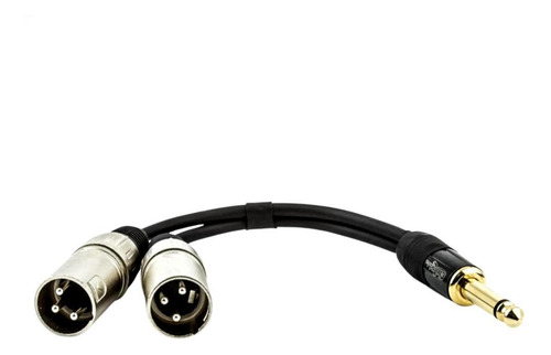 Cabo Adaptador P10 Mono Para 2 Xlr Macho - 8 Metros