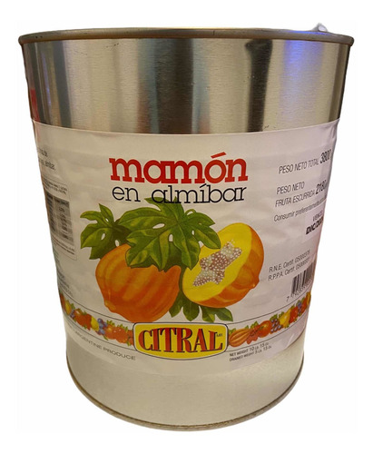 Mamon En Almibar En Lata X 3.800 Grs. Marca Citral