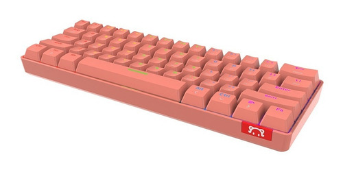 Imagen 5 de 7 de Teclado Mecánico 60% Bluetooth Switch Red- Daidai Stk61 Rosa