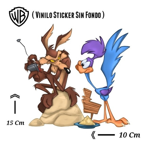 Vinilo Tipo Sticker Warner Bross Correcaminos Coyote Mercado Libre