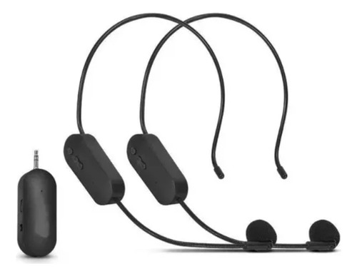 Kit Microfono Corbatero Lavalier Inalambricos Vhf + Receptor Negro