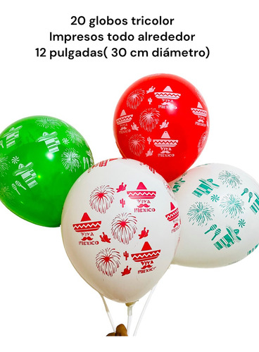 Globos De Latex  Para Fiestas Patrias, Opciones A Elegir.