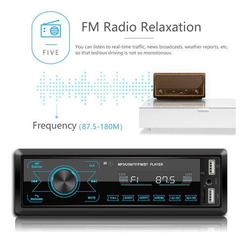 5.13 Reproductor Mp3 De Radio De Coche Con Pantalla Táctil
