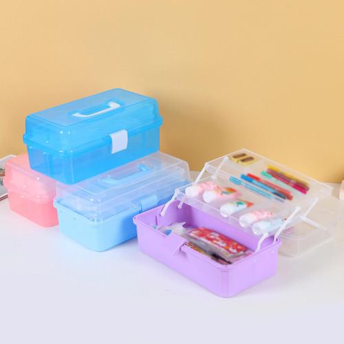 Am Caja De Almacenamiento De 3 Capas, Organizador De Rosa Y
