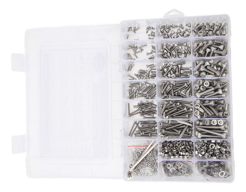 Kit De Tornillos Con Cabeza Hexagonal, Botón De Acero Inoxid