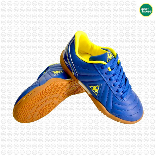 Botines Papi Futbol Niños Le Coq Playmouth Indoor Azul