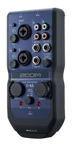 Interfase De Audio Zoom U-44 De 4 Entradas 4 Salidas Estudio