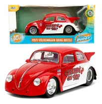 Comprar 1959 Volkswagen Beetle Vocho Cherry Punch Buggy Jada 1:24 Color Rojo Con Blanco