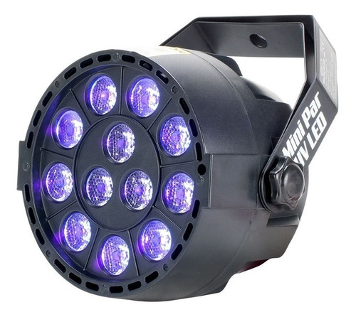 Luz Negra Par Mini Uv Led Ultravioleta 12w Dmx Adj Strobe