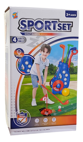 Set De Golf Miniatura Con Carrito Para Niños 55524 / Tcenter