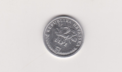 Moneda Croacia 2 Lipe Año 1993 Sin Circular