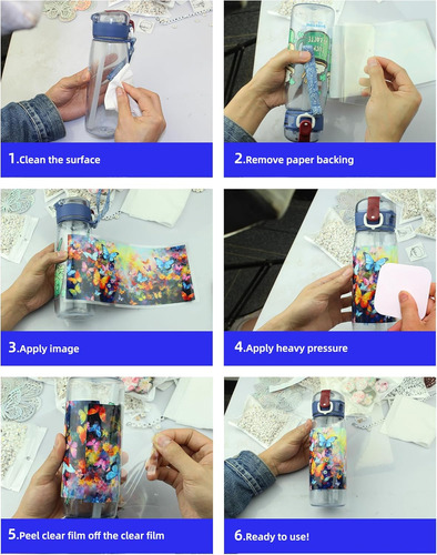 5 Pegatinas De Transferencia Impermeables Con Forma De Marip