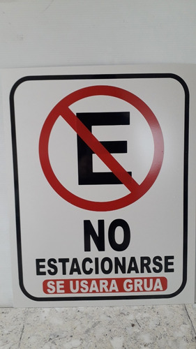 Imagen 3 de 4 de 2 Pzas Letreros No Estacionarse 35x45cm Lamina Galv
