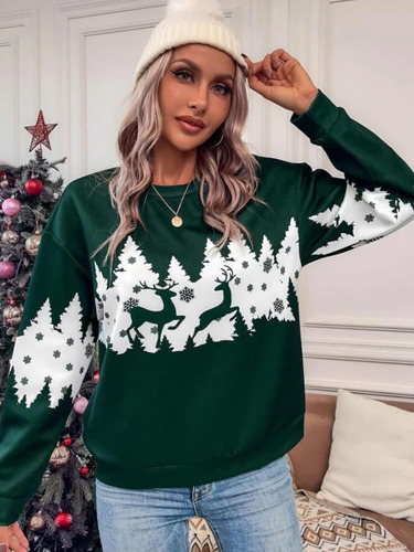 Suéter Navideño ( Ugly Sweter) Verde S